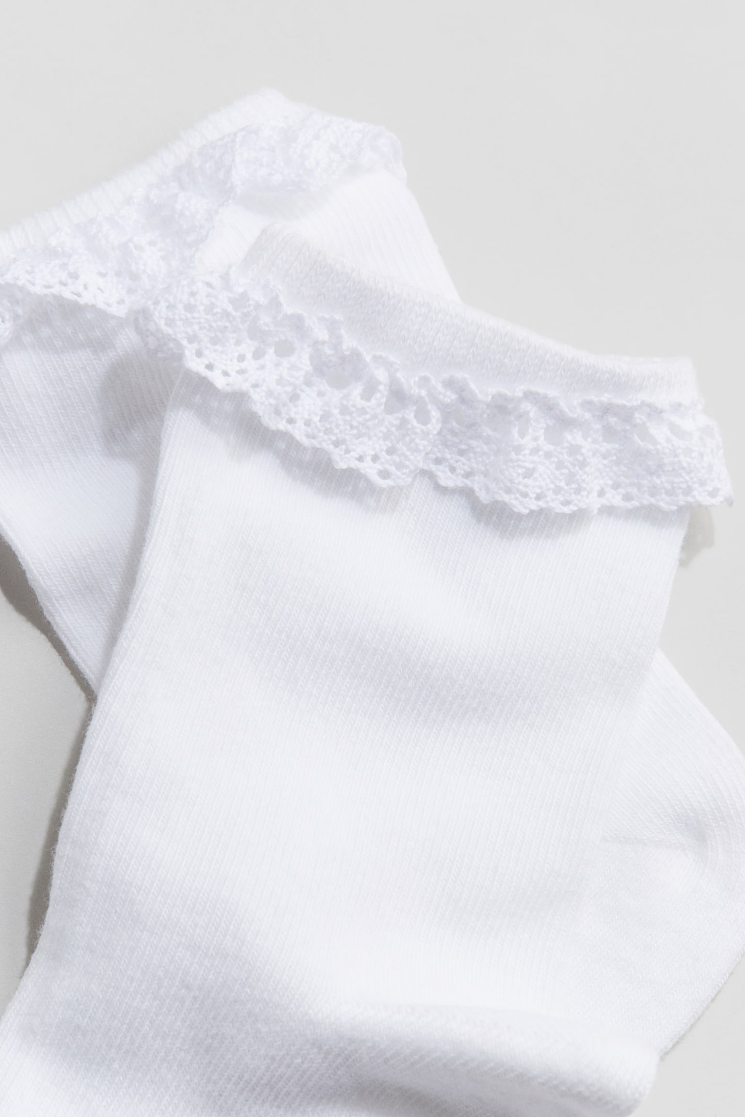 5-pack frill-trimmed school socks - White - 2