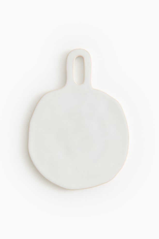 Stoneware serving board - White - 1