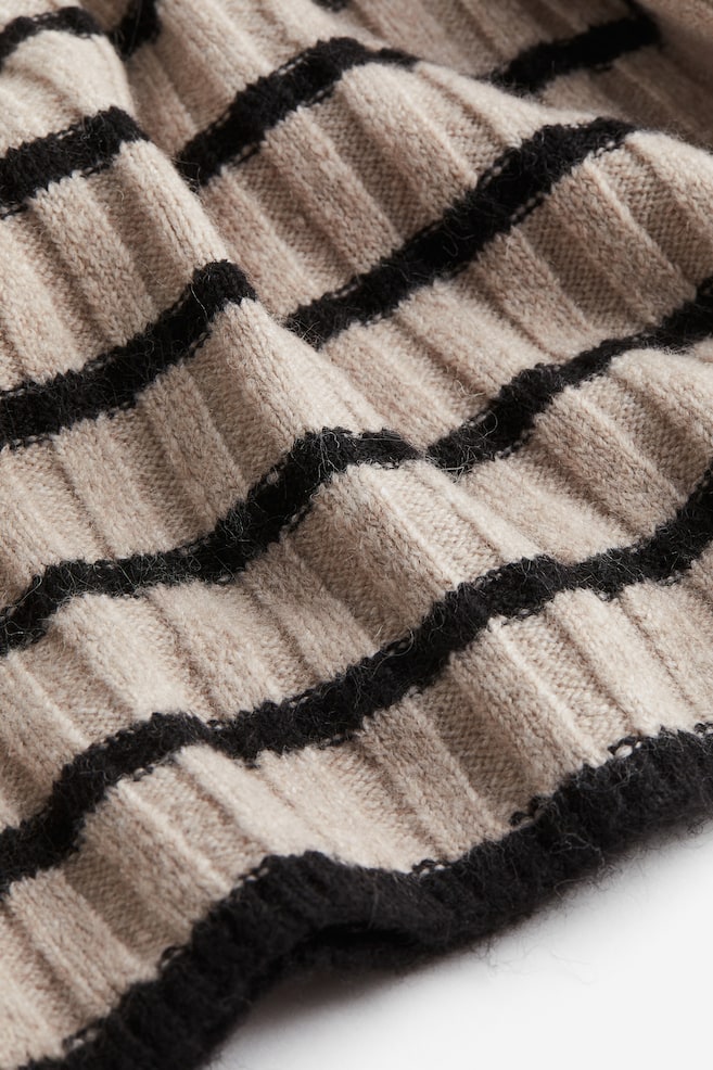 Rib-knit jumper - Mole/Striped/Light greige/Navy blue/Striped - 4