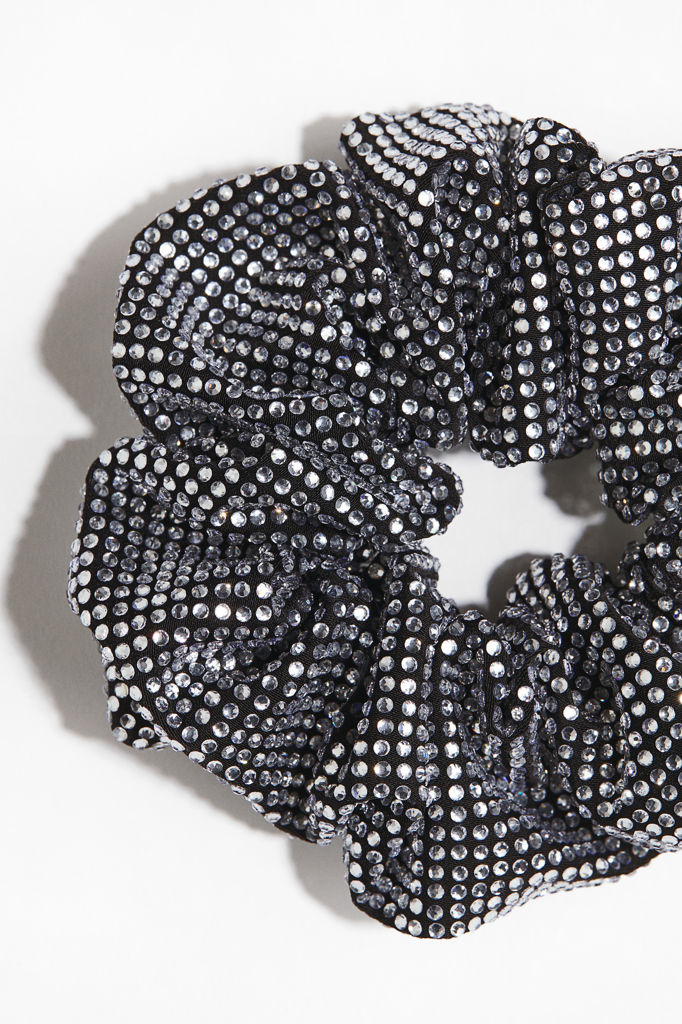 Rhinestone-embellished scrunchie