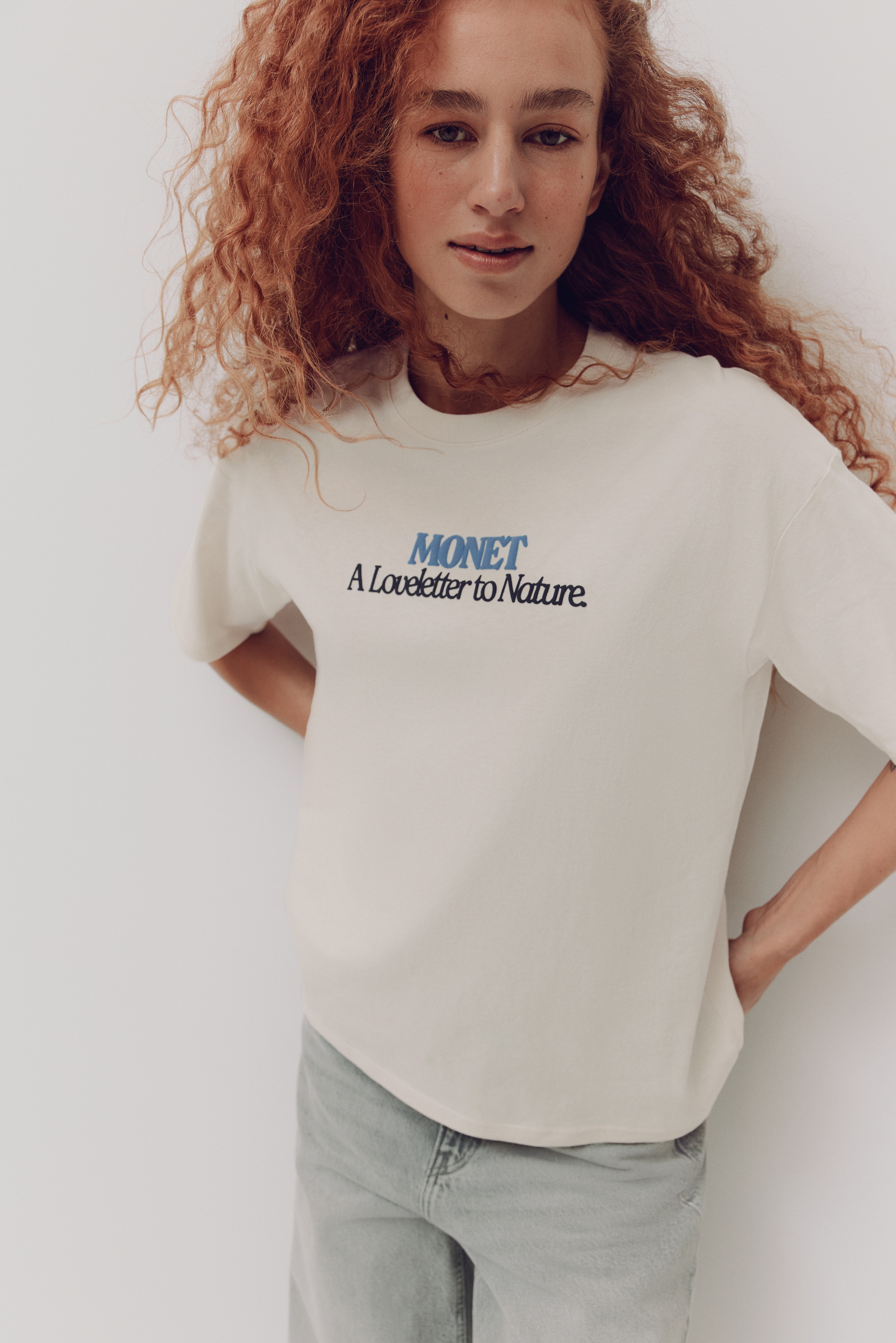Oversized print-motif T-shirt