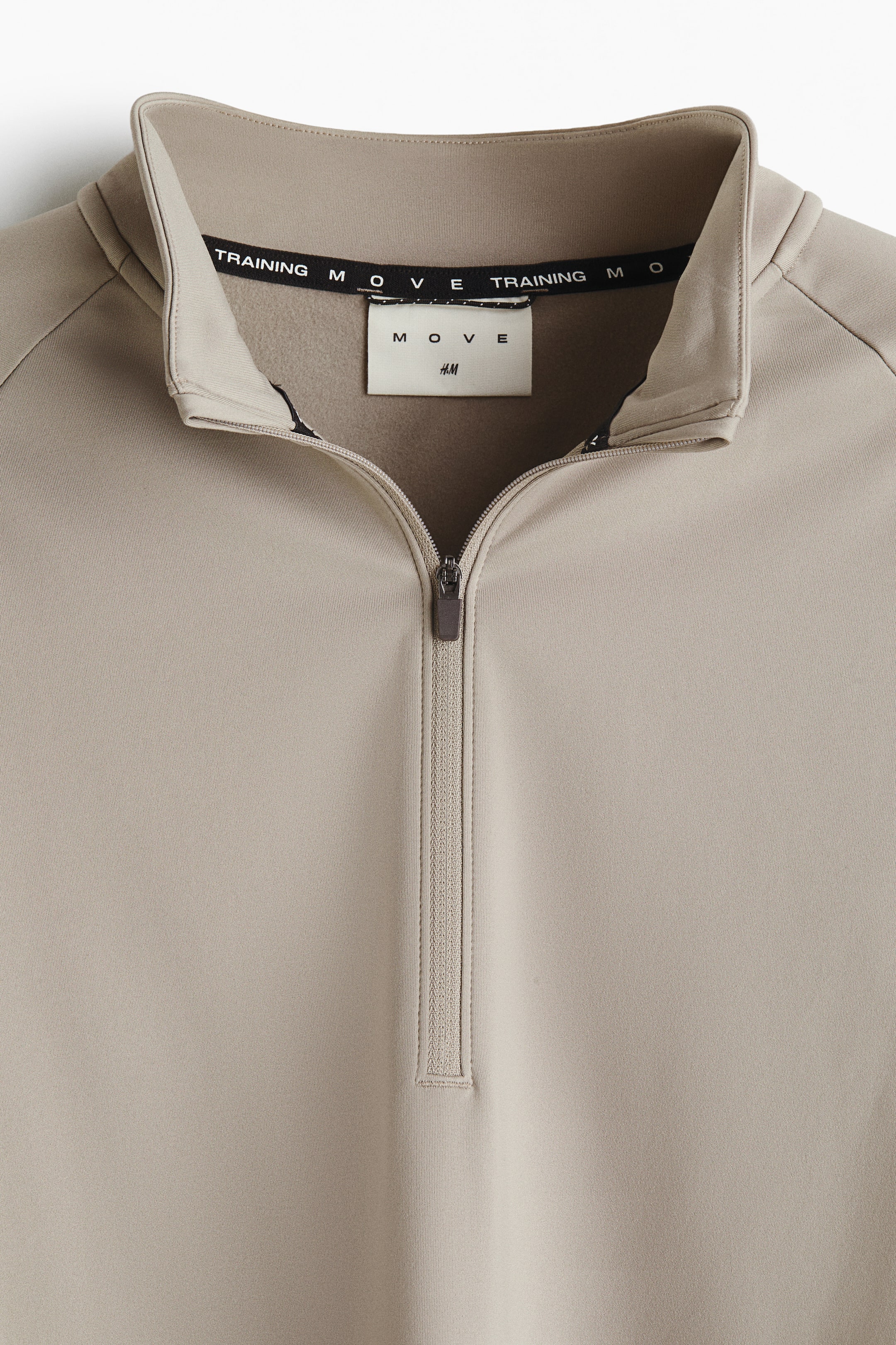 View larger image: Mid-Layer Half-Zip Sports Shirt with ThermoMove™ - Dusty beige - Men | H&M US 2