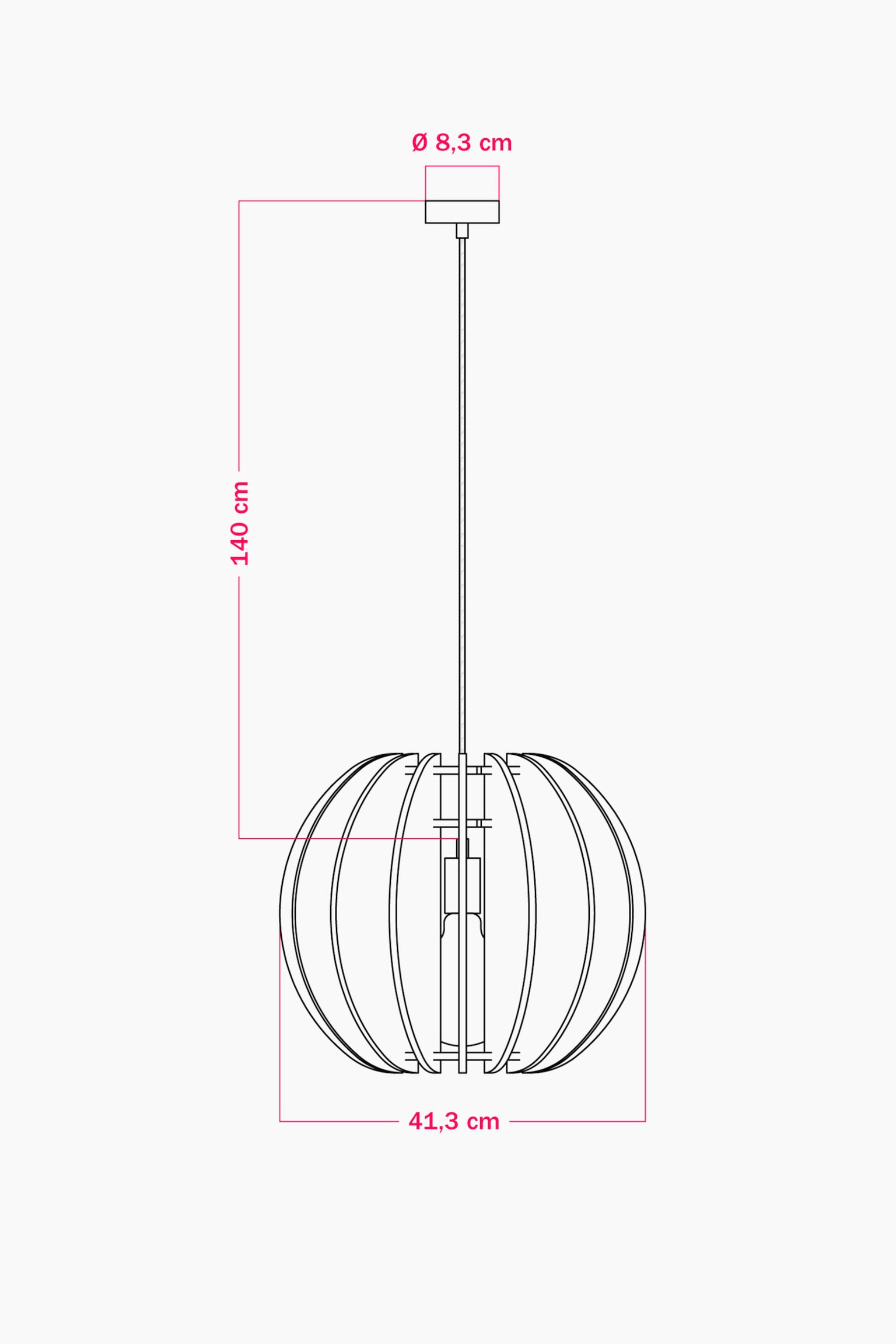 Lampa Wisząca Z Materiału Dźwiękochłonnego - Mieszanka/Czarny - 5