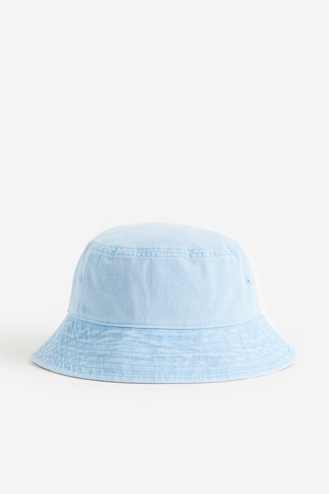 Cotton bucket hat - Light blue/Black/White/Beige - 1