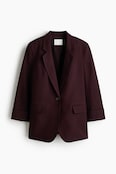 Women's Plum purple Linen-Blend Blazer