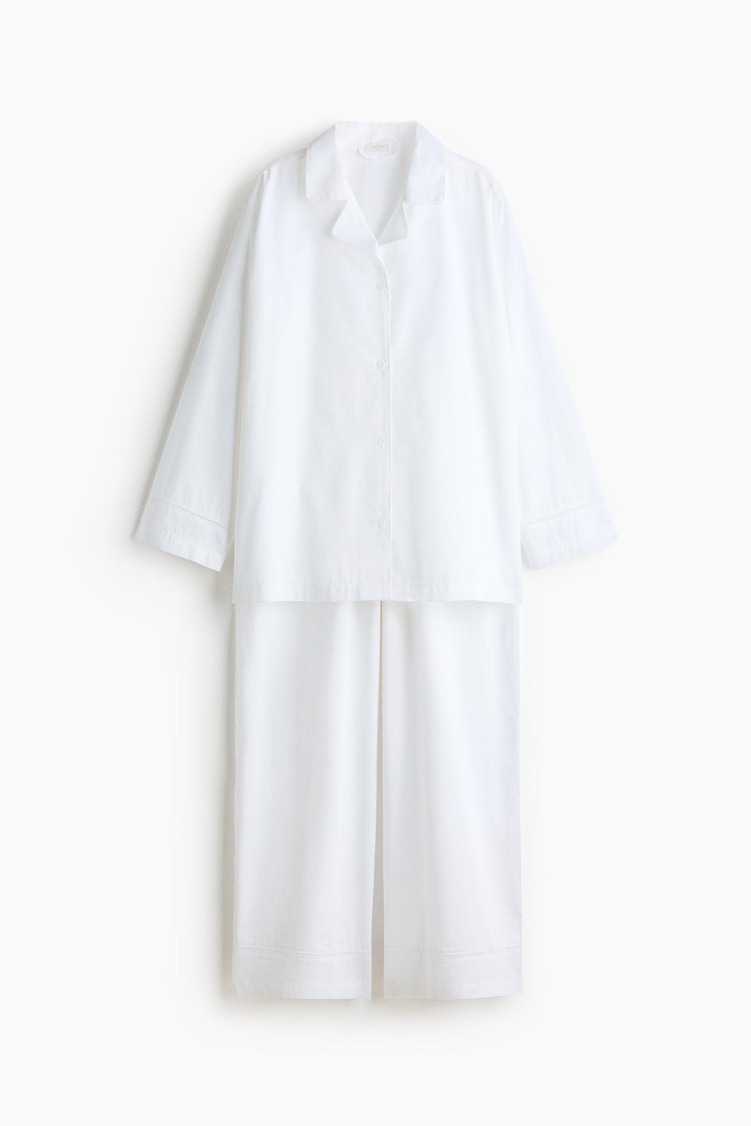 Cotton sateen pyjamas - White - 1