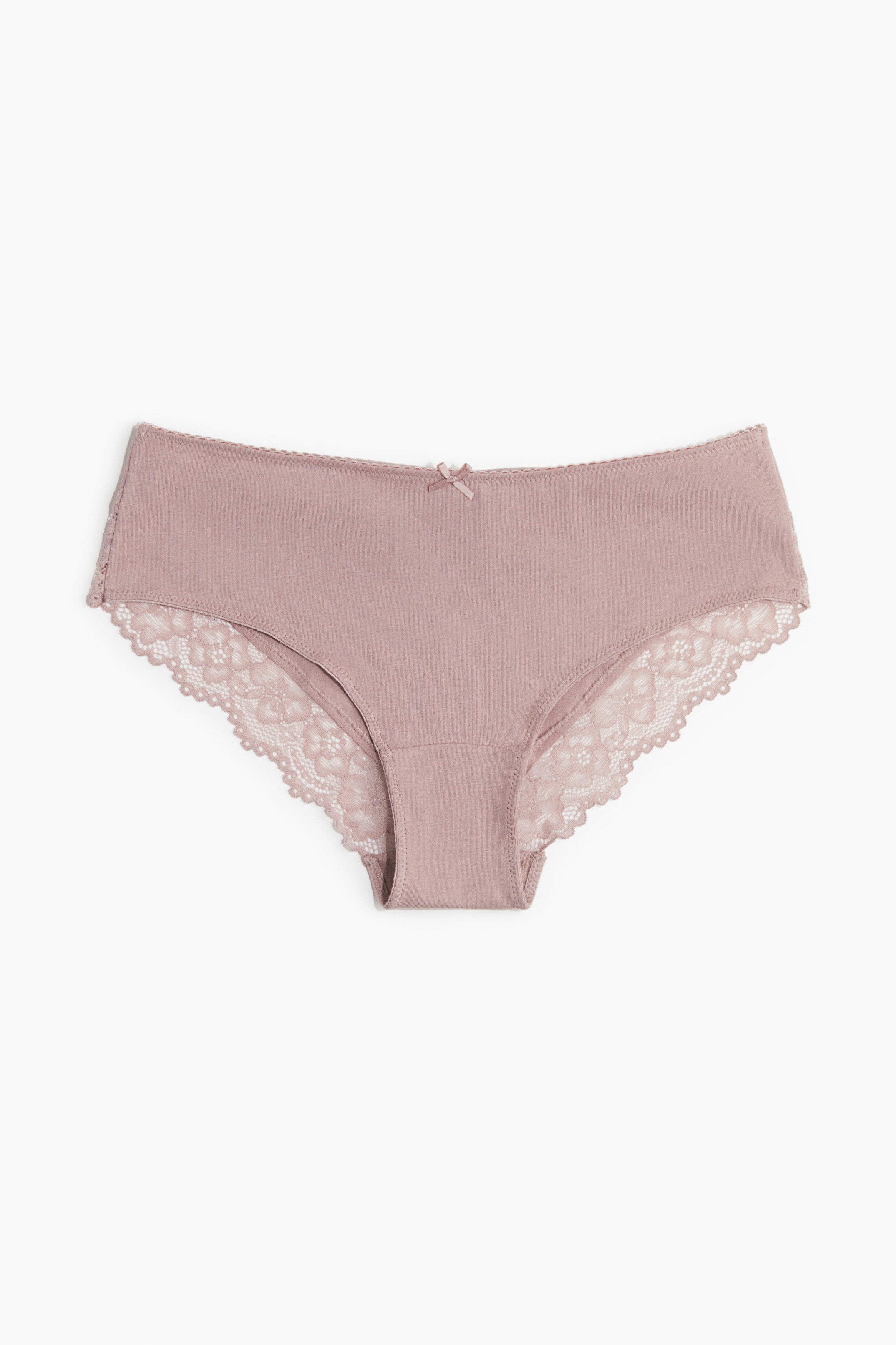 3-pack cotton and lace hipster briefs