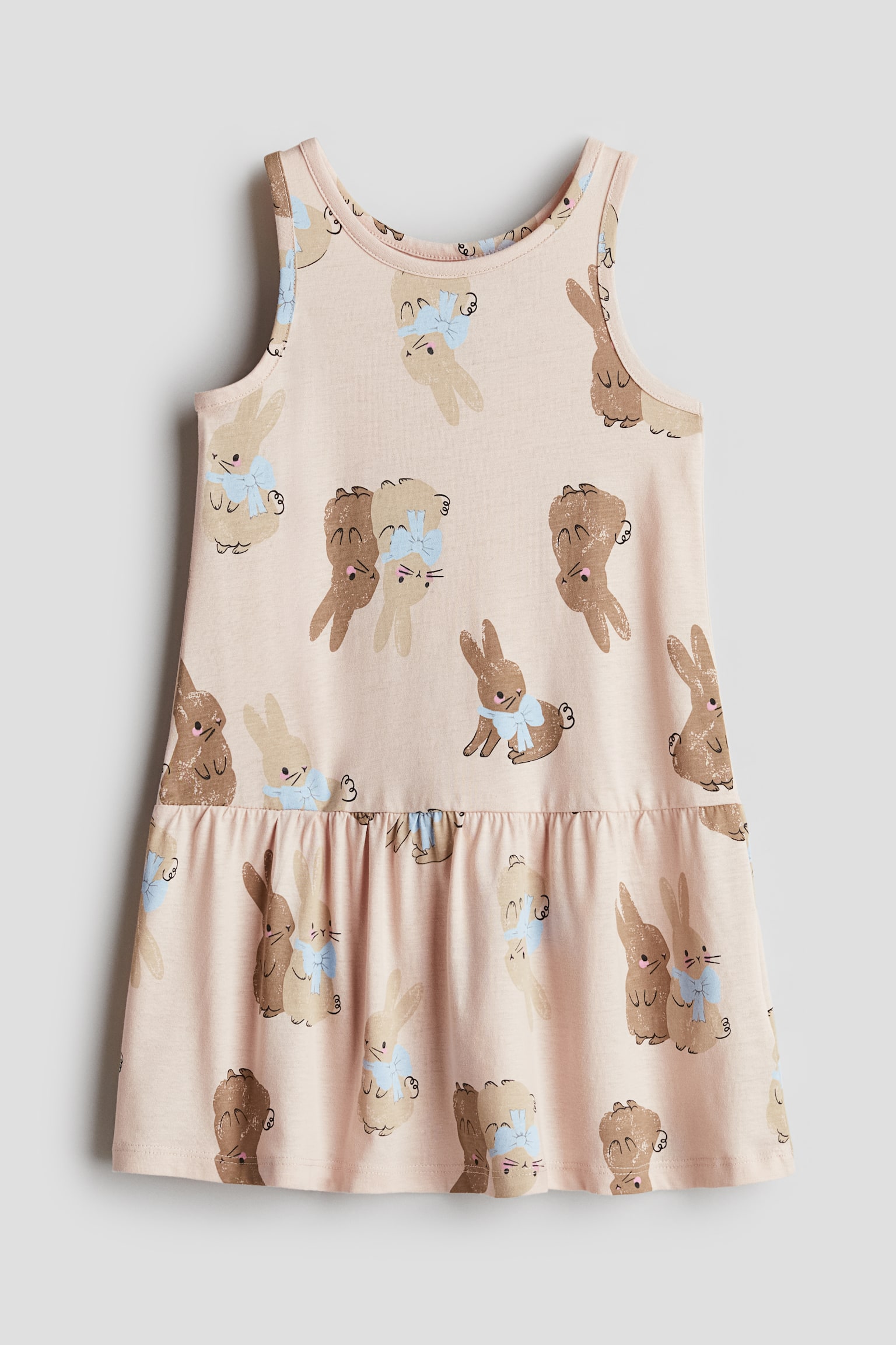 Patterned jersey dress - Pink/Bunnies/White/Spotted/White/Bows/Light beige/Floral/Blue/Floral/Pink/Hearts/Light turquoise/Unicorns/Black/Ghosts - 1