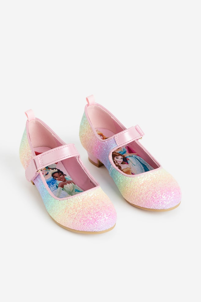 Chaussures de déguisement pailletées - Rose clair/Princesses Disney/Blanc/La Reine des neiges - 1