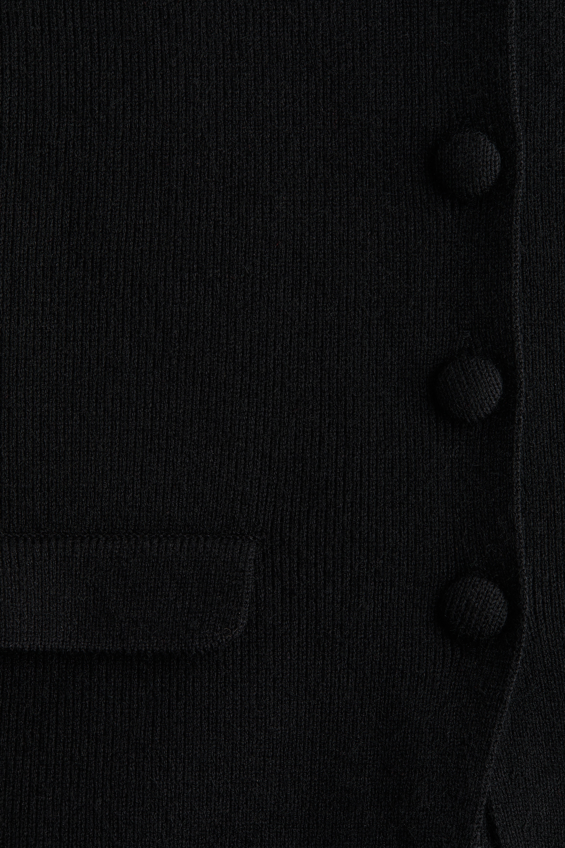 Scoop-neck rib-knit cardigan