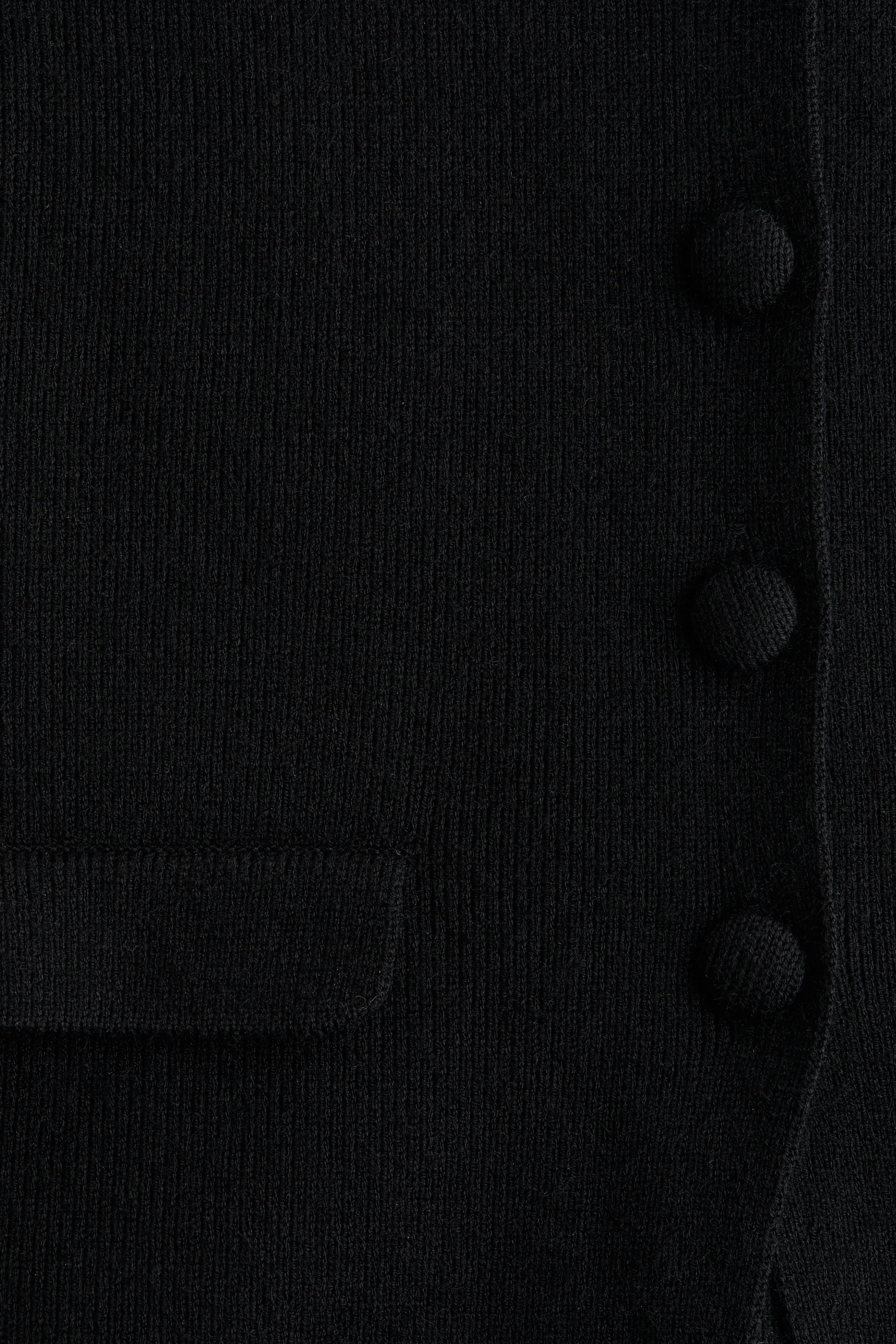 Scoop-Neck Rib-Knit Cardigan