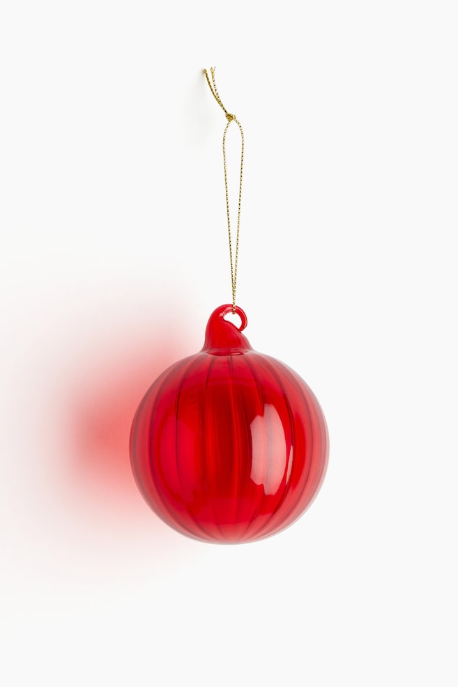 Glass bauble - Red/Green - 1