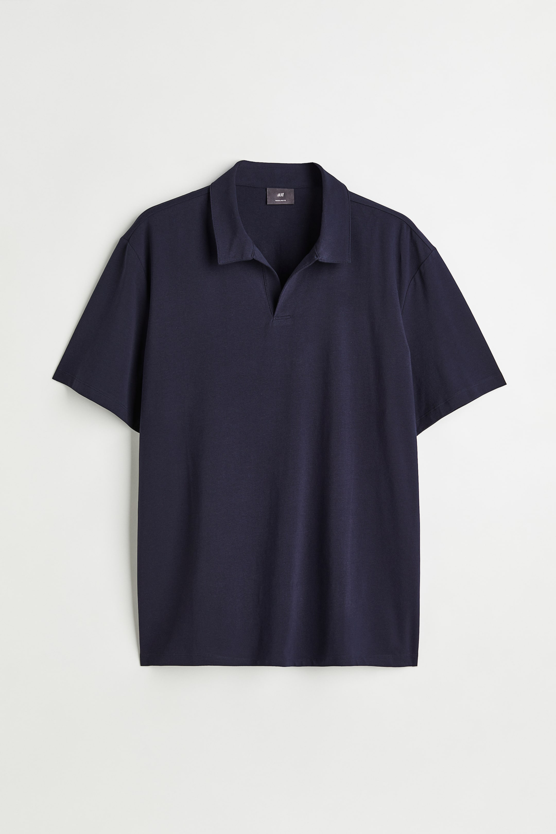 View larger image: Regular Fit Cotton polo shirt - Navy blue - Men | H&M IN 1