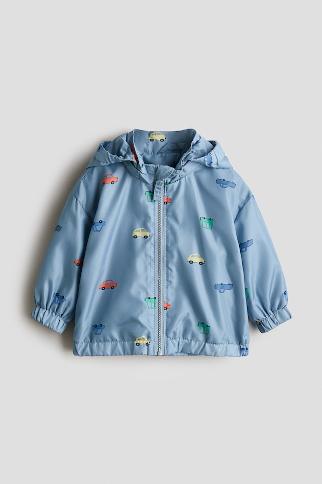 Printed Jacket - Light blue/cars/Light beige/animals - 1