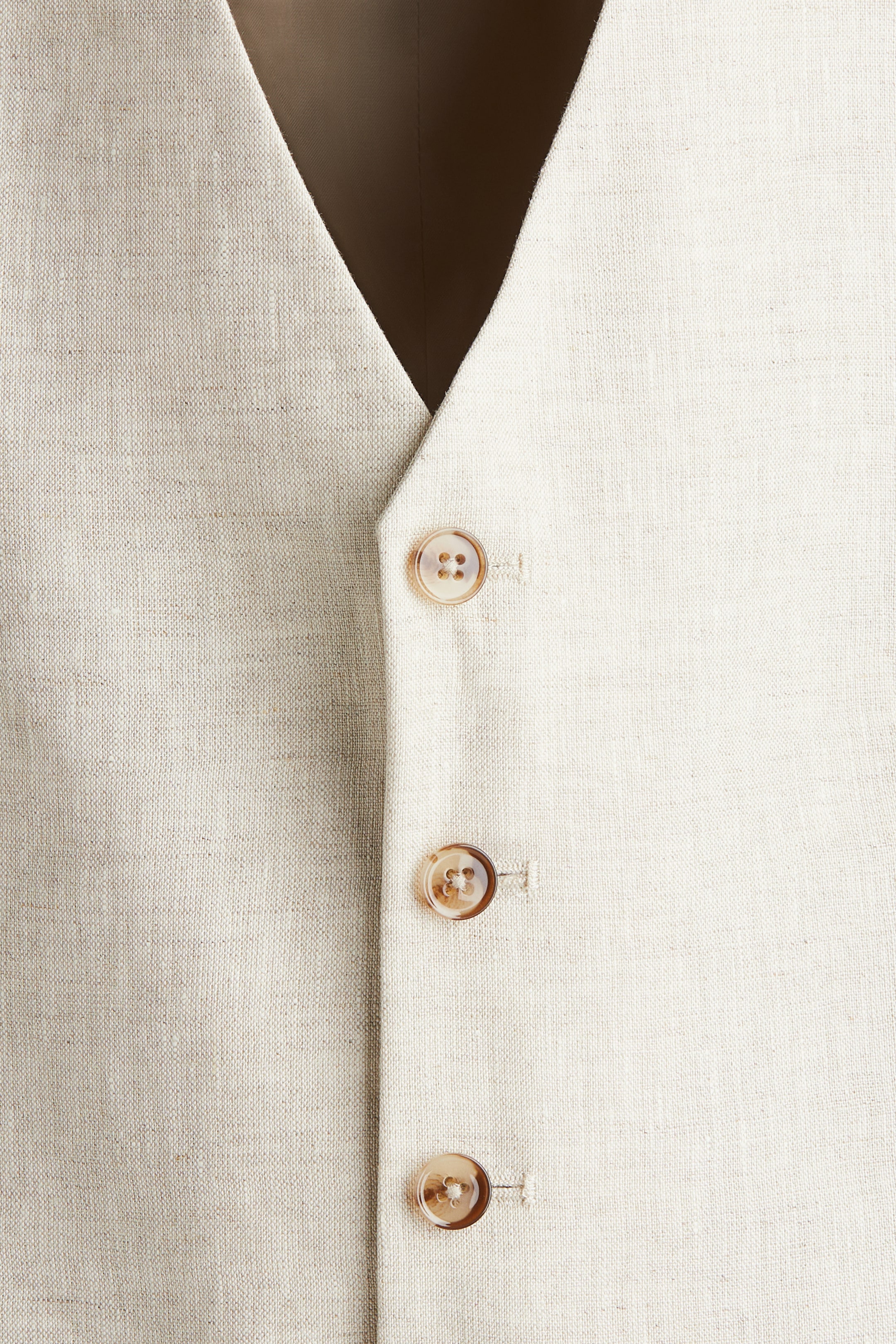 Slim-Fit Linen Suit Vest