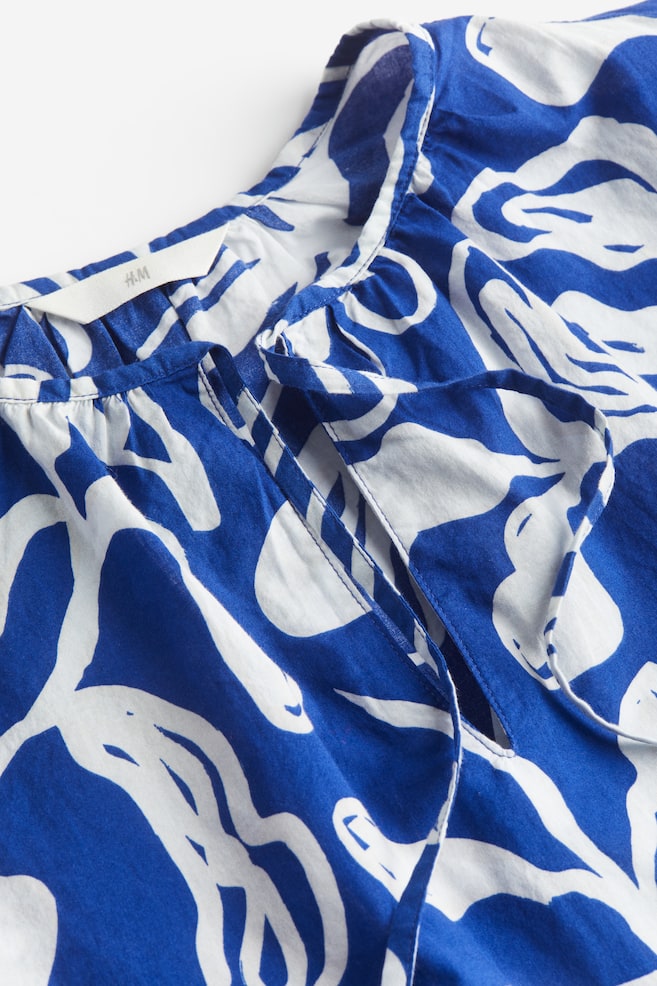 Robe en coton - Bleu/motif blanc/Noir/motif/Bleu/rayé - 5