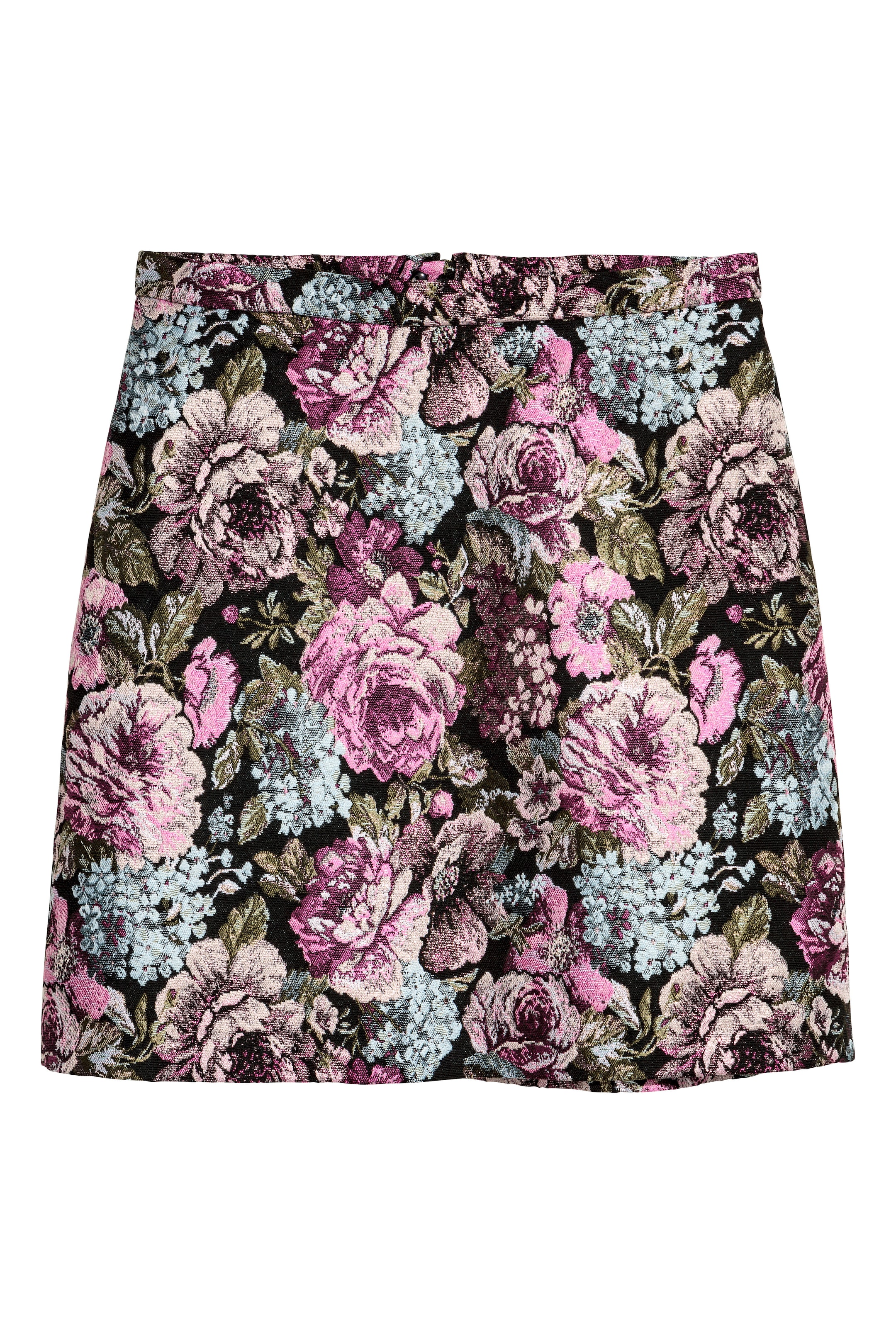 View larger image: Jacquard-weave skirt - Black/Floral - Ladies | H&M GB 1