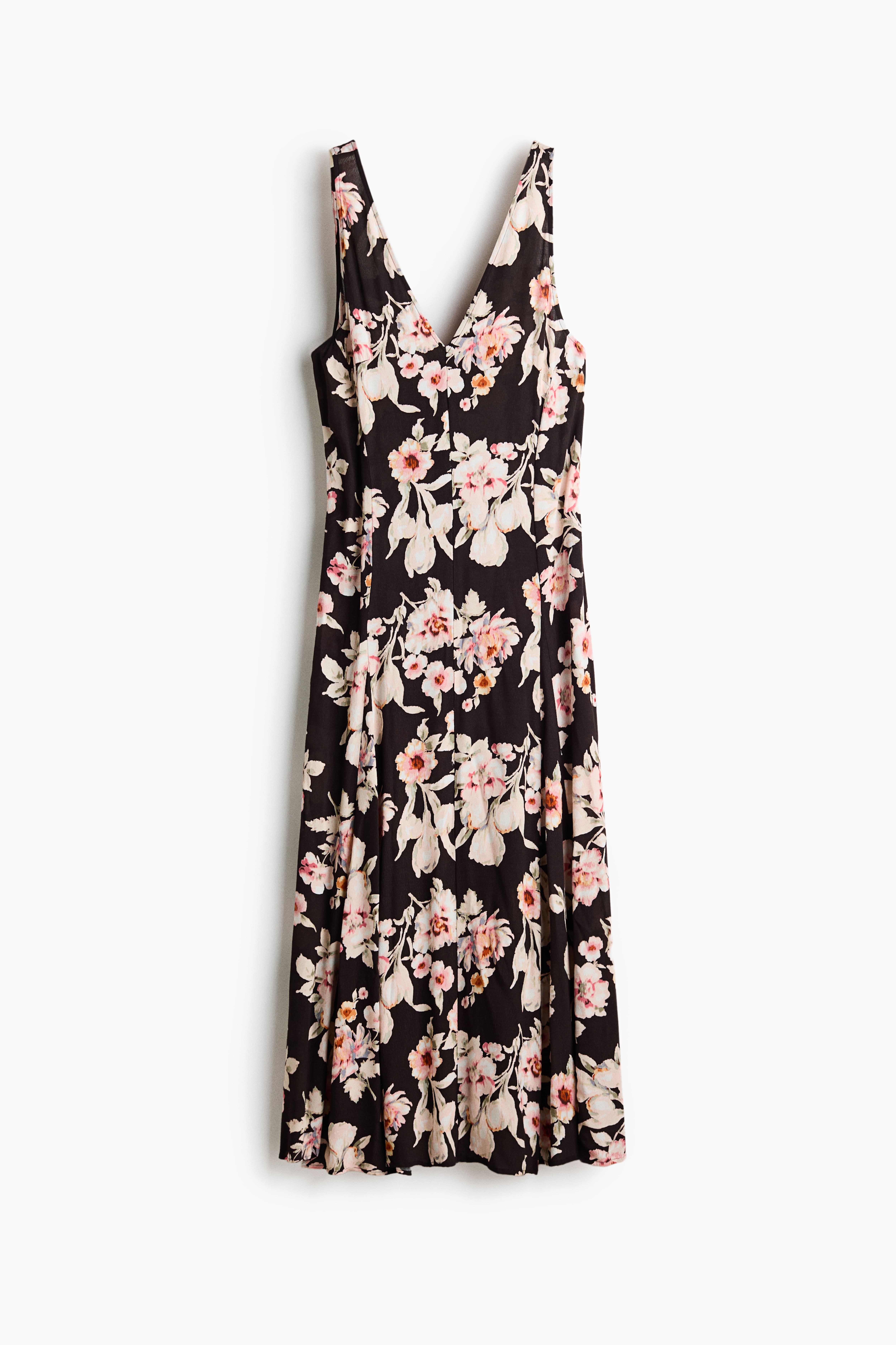 Crêpe Dress with Godet Pleats