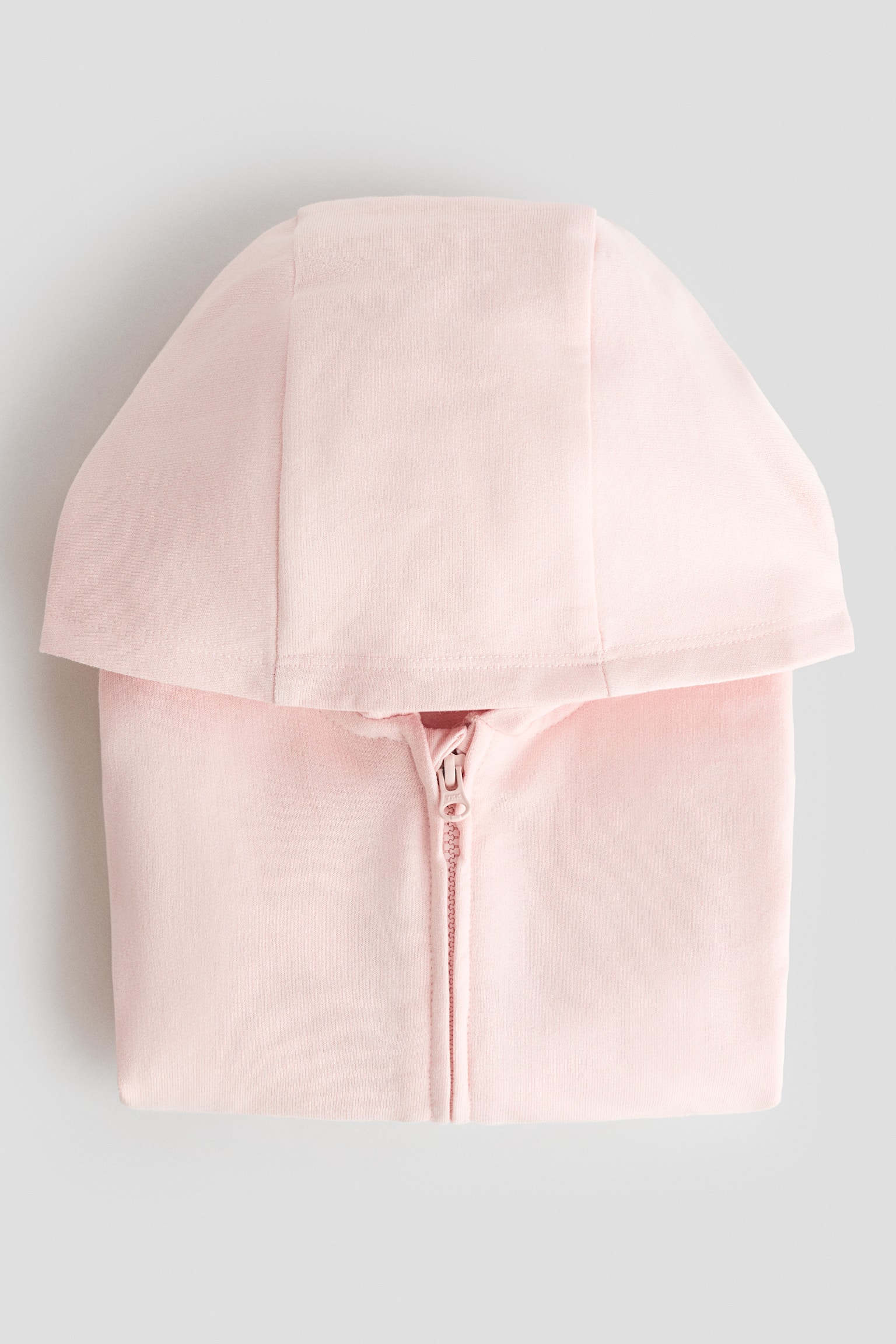 Zip-through hoodie - Light pink/Khaki green - 2