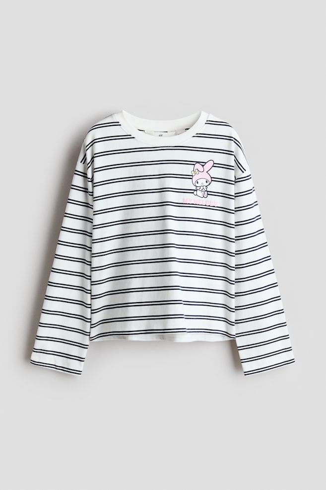 Long-Sleeved T-Shirt with Printed Motif - White/My Melody - 1
