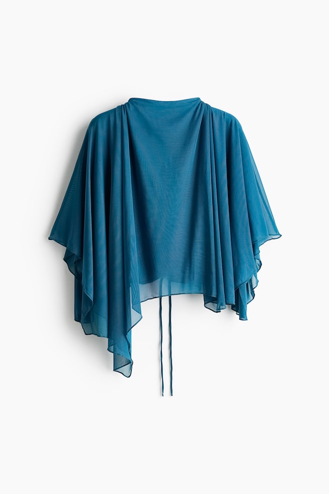 Draped Cape Top - Dark turquoise - 1