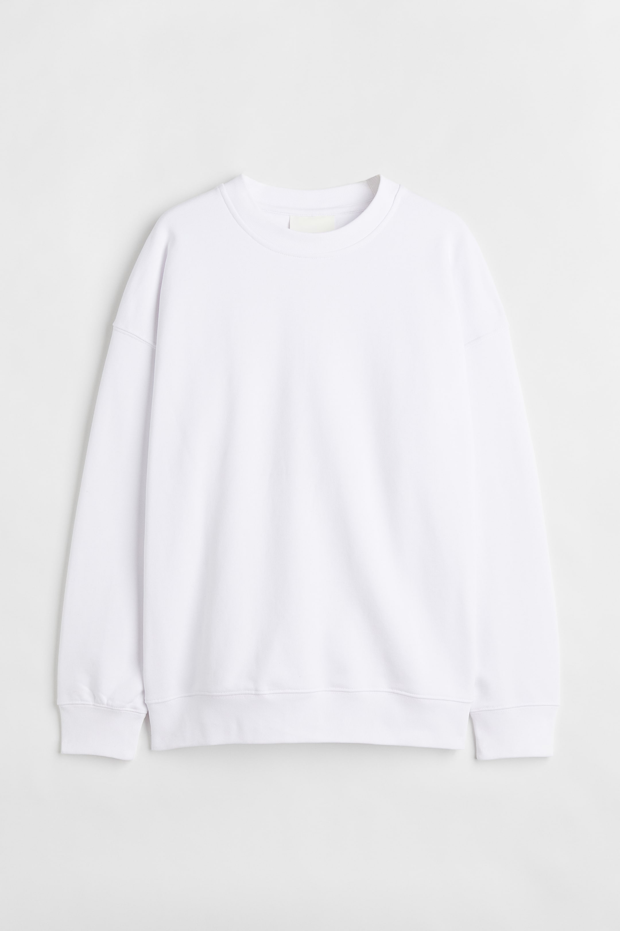 View larger image: Oversized Fit Cotton sweatshirt - White - Men | H&M 1