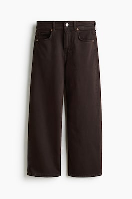 Wide High Waist Ankle Jeans