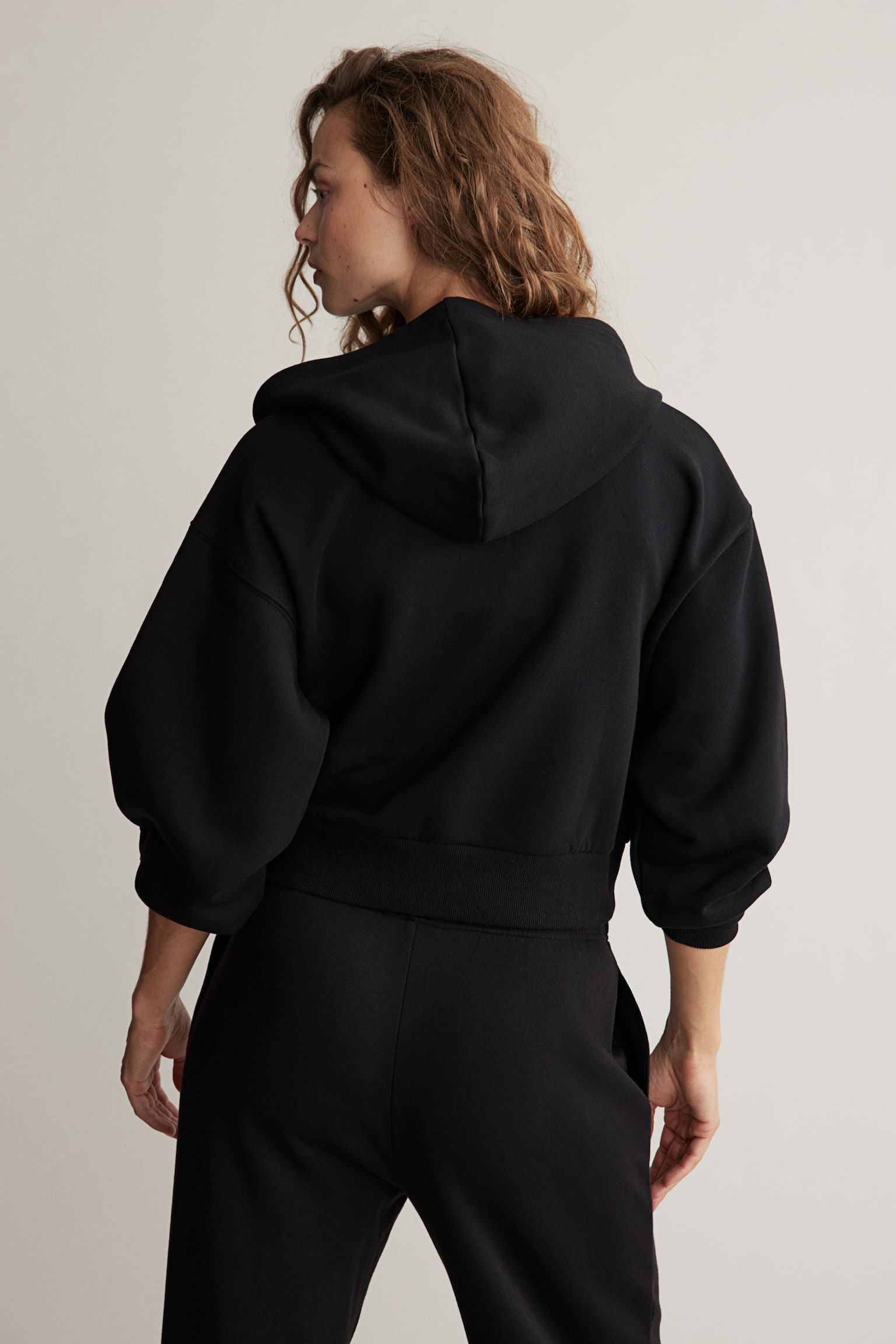 Sports zip-through hoodie - Black/White/Black/Mole - 3