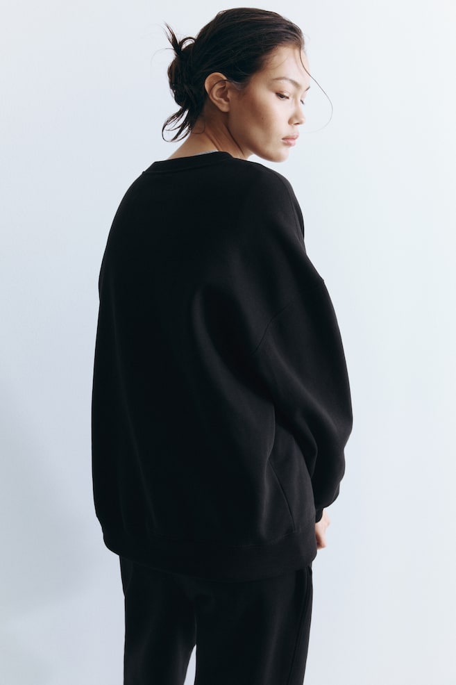 Oversized sweatshirt - Black/Navy blue/Dark greige/Dark red/Light grey marl/Light turquoise - 6