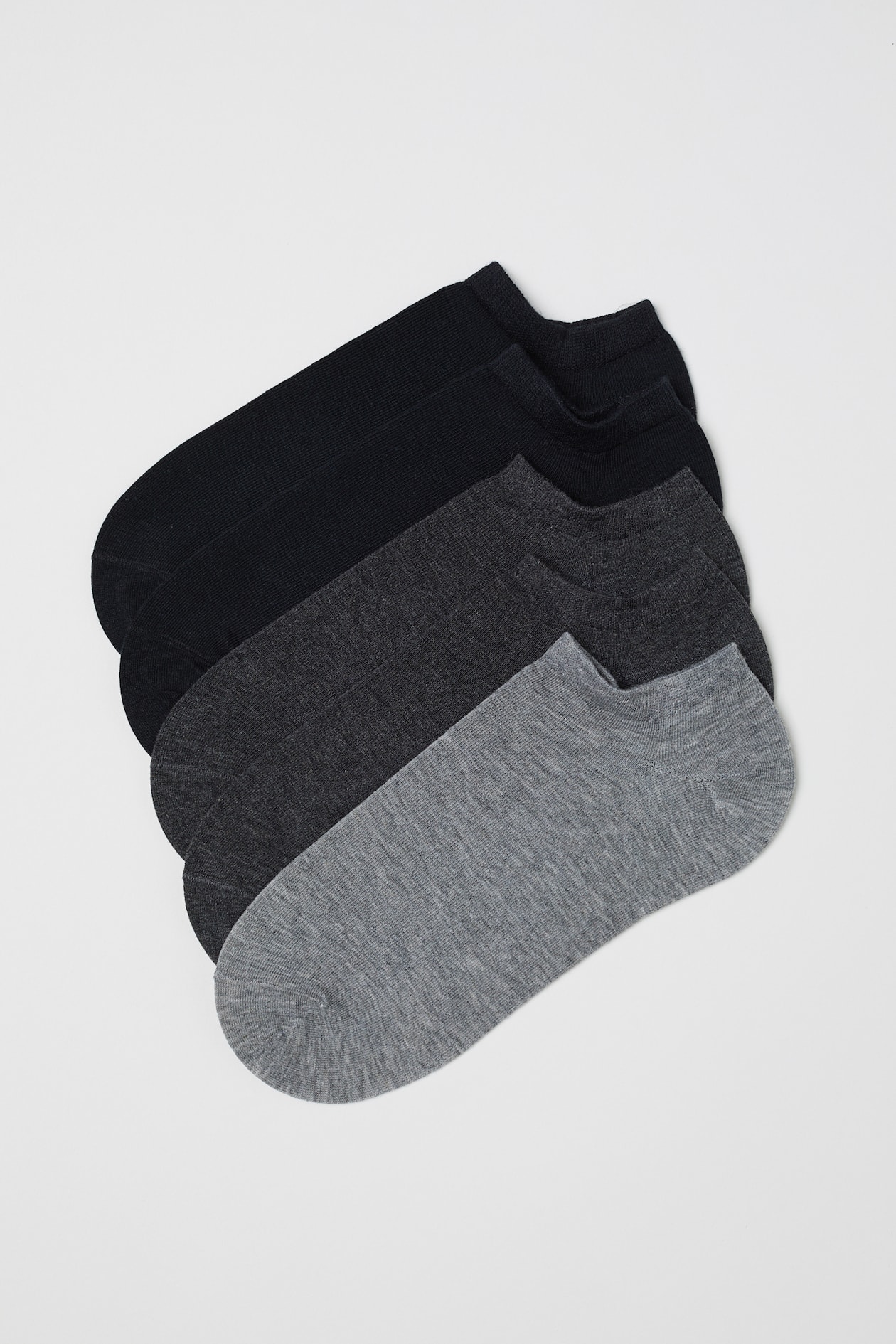 5-pack trainer socks Black/Grey Ladies H&M IN