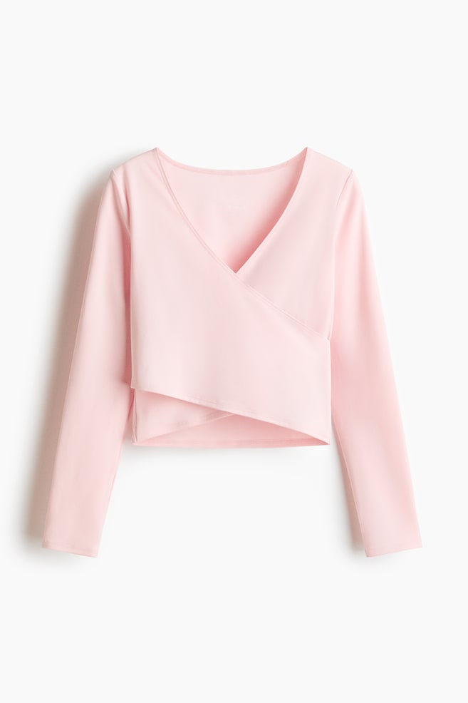 Sports wrap top with SoftMove™ - Light pink - 1