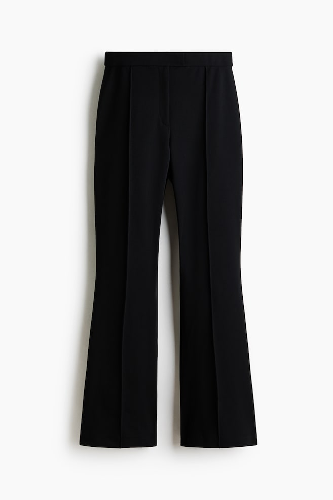 Bootcut crease-front trousers - Black/Dark brown/Dark grey - 1