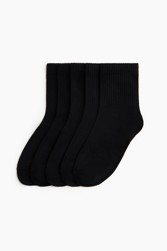 Calze 5 paia - Nero/Bianco/Marrone scuro/beige mélange/Bianco/NY - 1