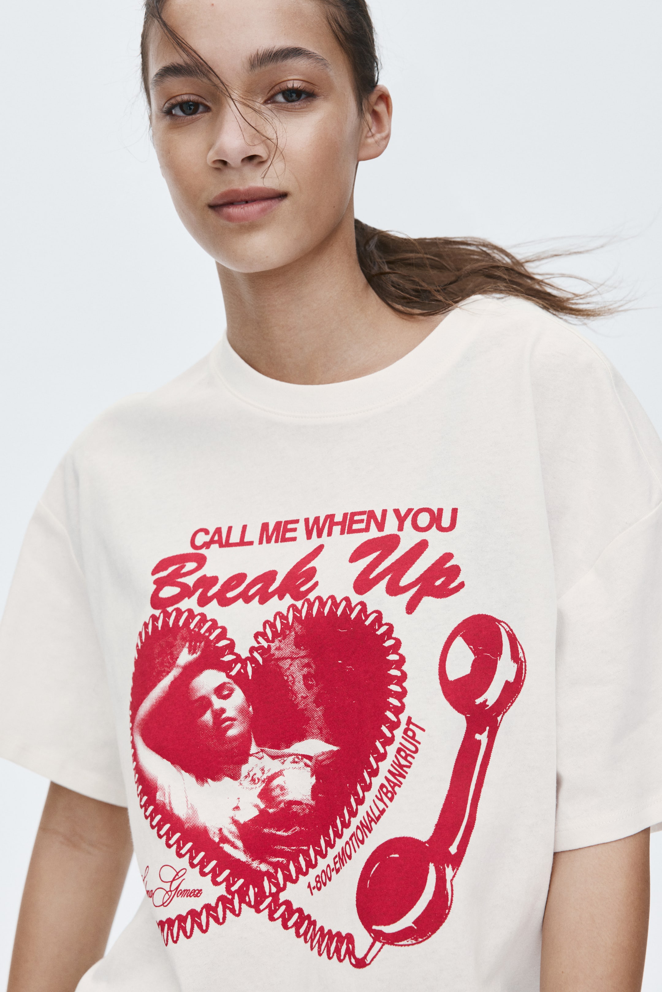 View larger image: Oversized printed T-shirt - White/Selena Gomez - Ladies | H&M IN 3