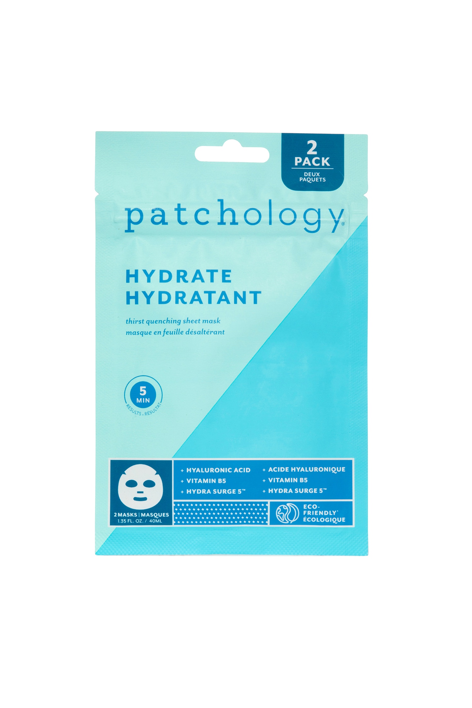 Patchology - Återfuktande Sheetmasker 2-pack - Transparent