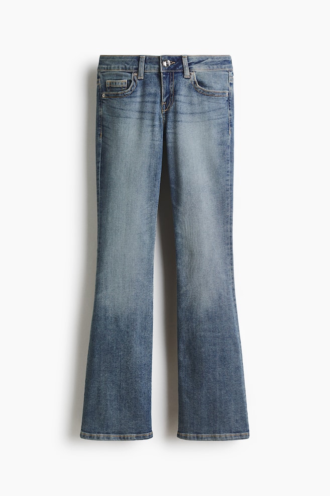 Flared Low Waist Jeans - Blu denim/Grigio/Bianco/Blu denim chiaro - 1