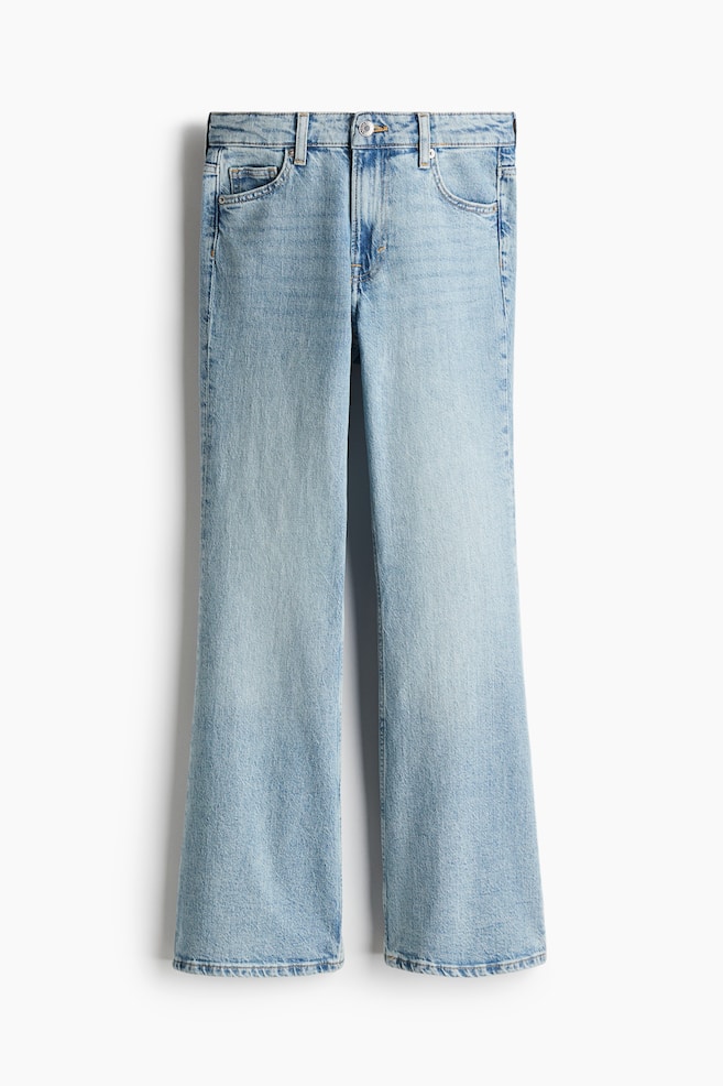 Flared High Jeans - Light denim blue/Pale denim blue - 1