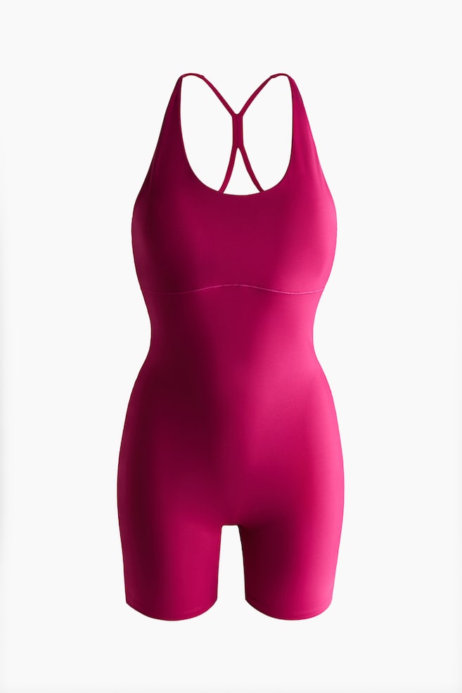 SculptMove™ Sports playsuit - Dark fuchsia - 1