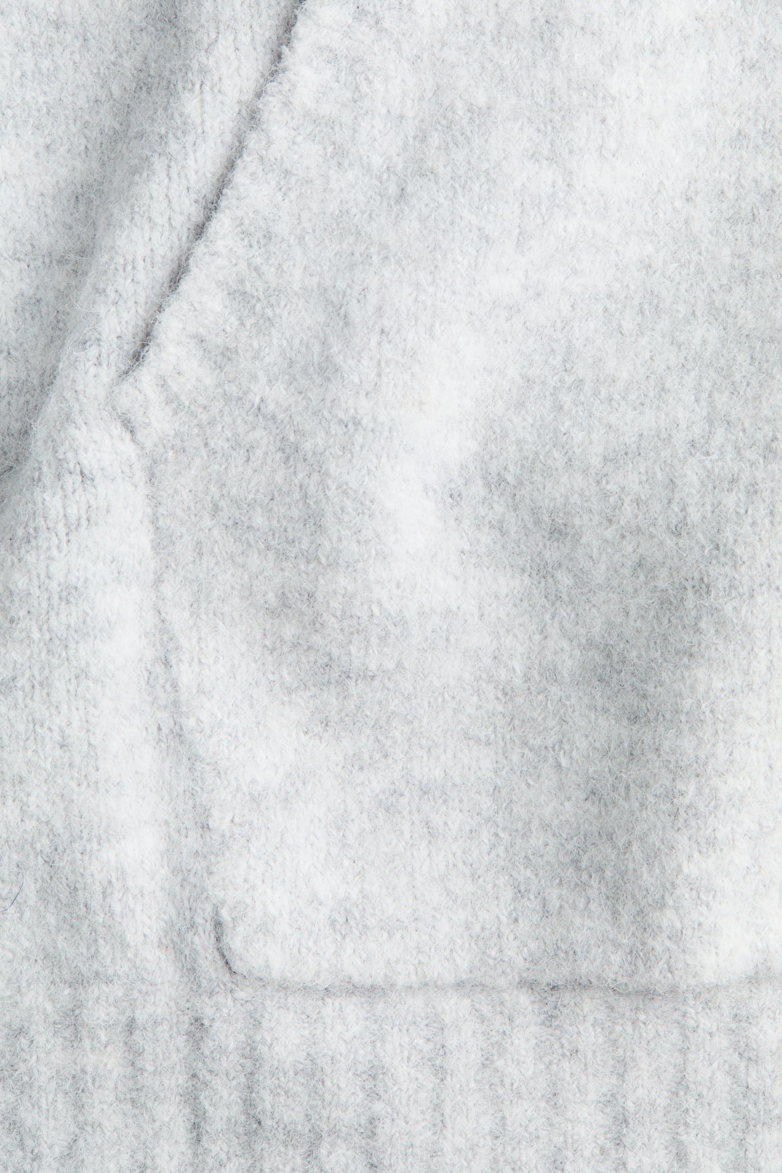 Knitted hoodie - Light grey marl - 7