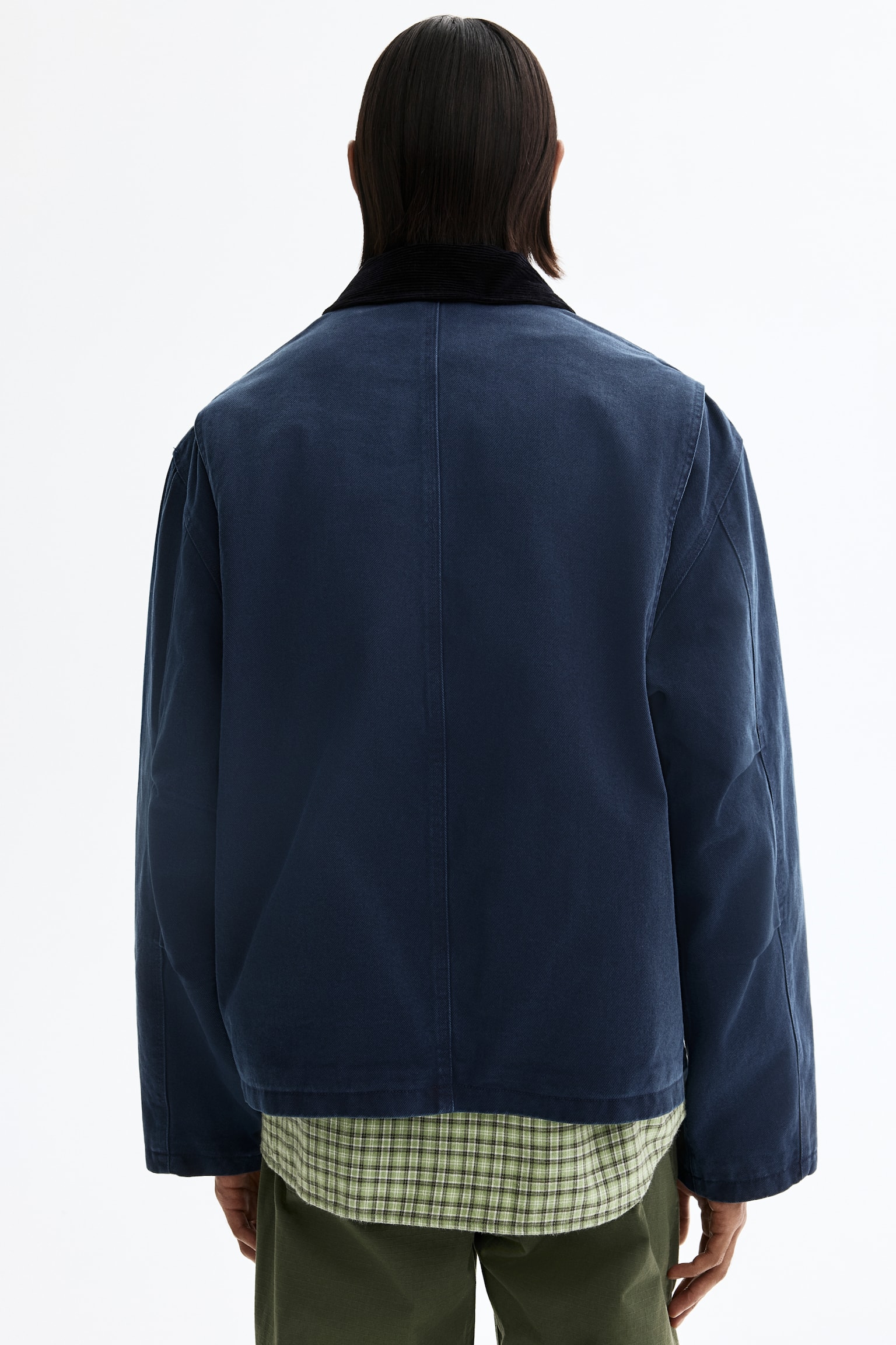 Krátká bunda workwear - Tmavomodrá/Béžová - 5