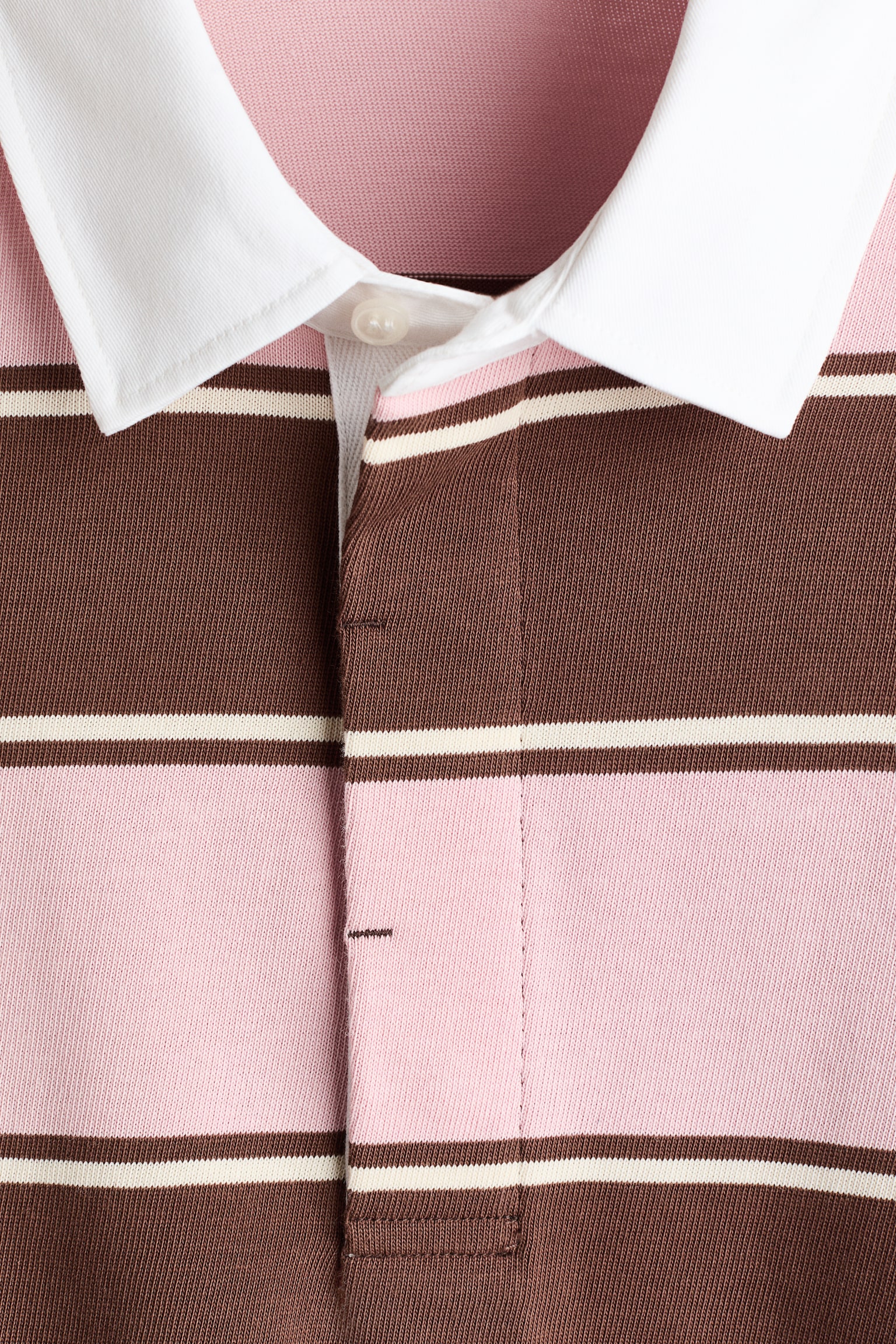 Loose Fit Rugby shirt - Light pink/Striped/Black/Striped - 6