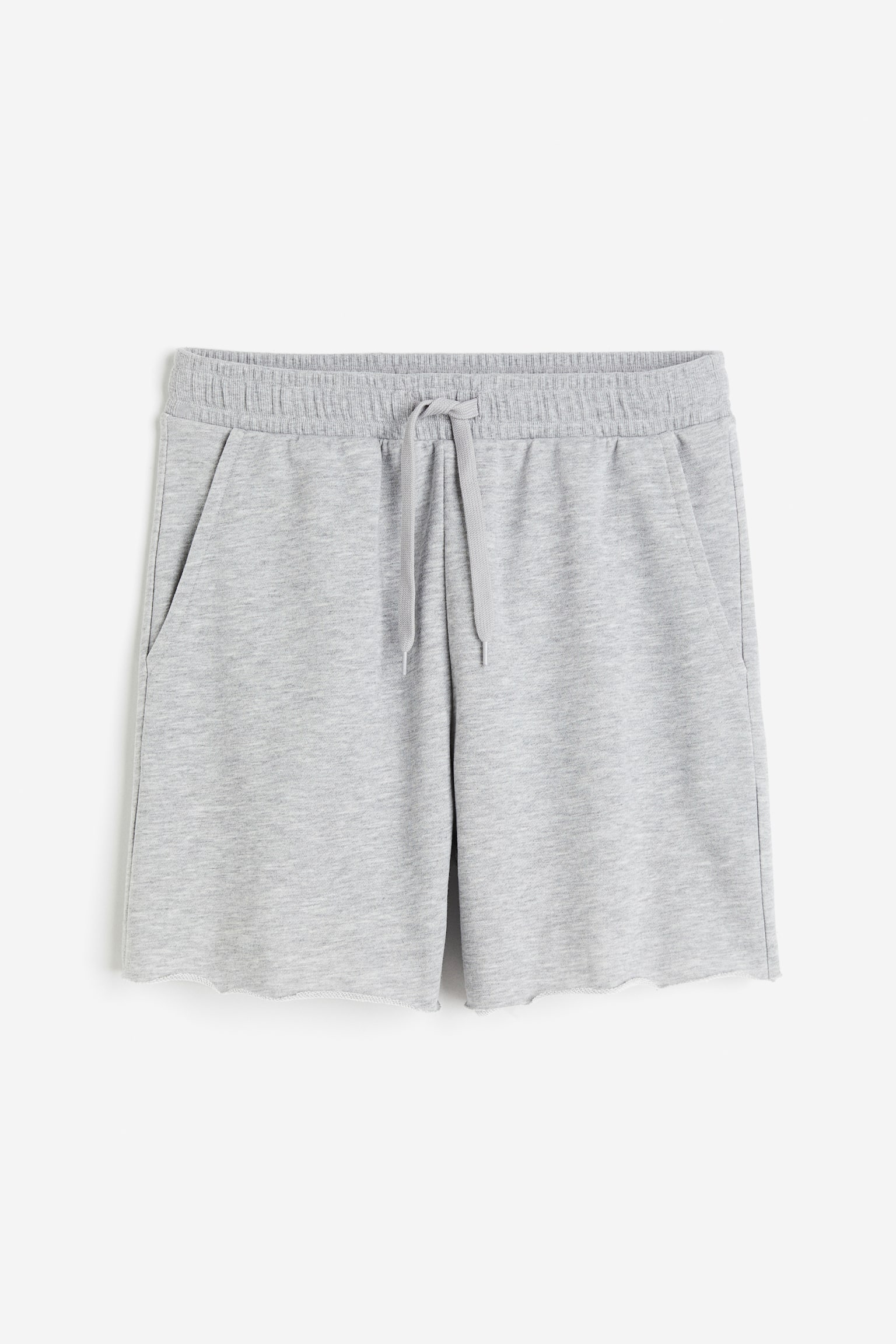 Pull-on sweatshirt shorts - Light grey marl/Black/Dark grey/Khaki green - 2