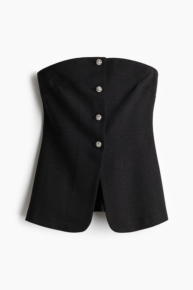 Ponte di Roma bandeau waistcoat - Black/Dark plum purple - 1