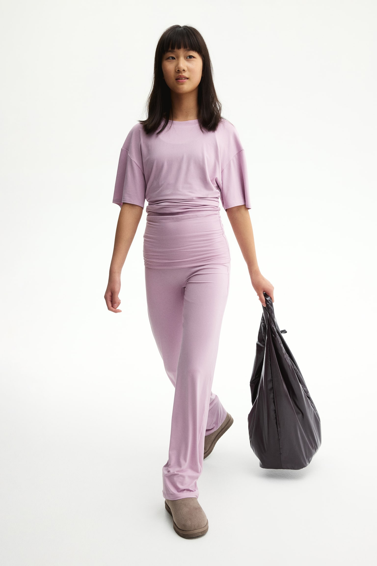 Leggings de yoga acampanados con SoftMove™ - Light pink/Dark dusty blue/Negro/Café cálido - 2