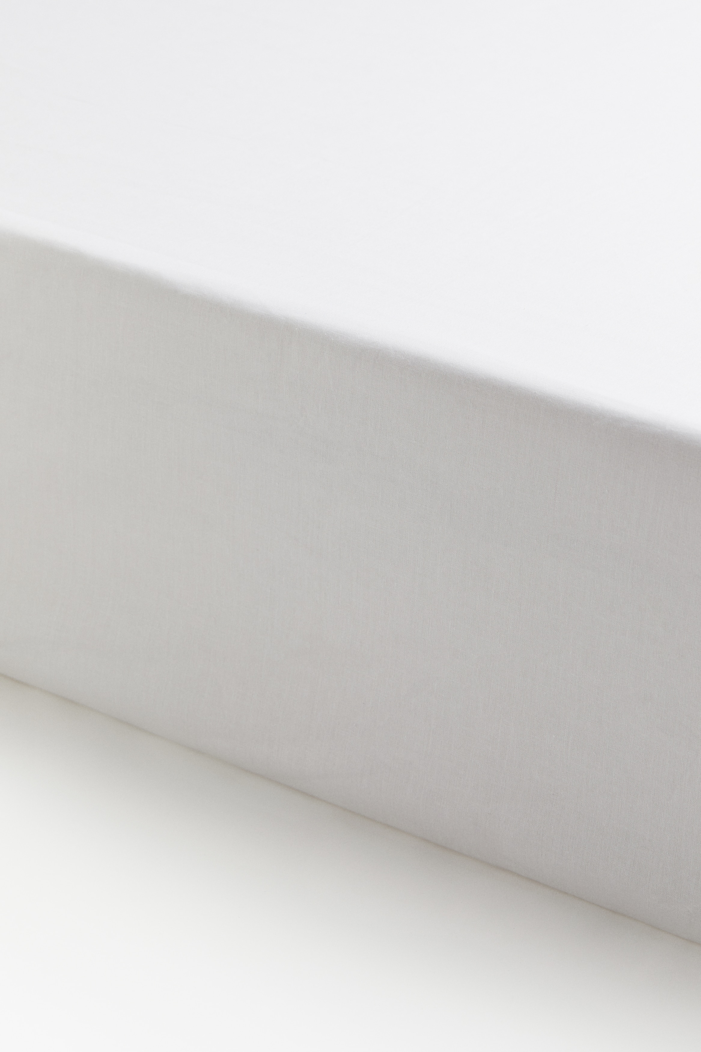 Fitted Cotton Sheet - White/Light taupe/Light beige/Taupe/Light blue