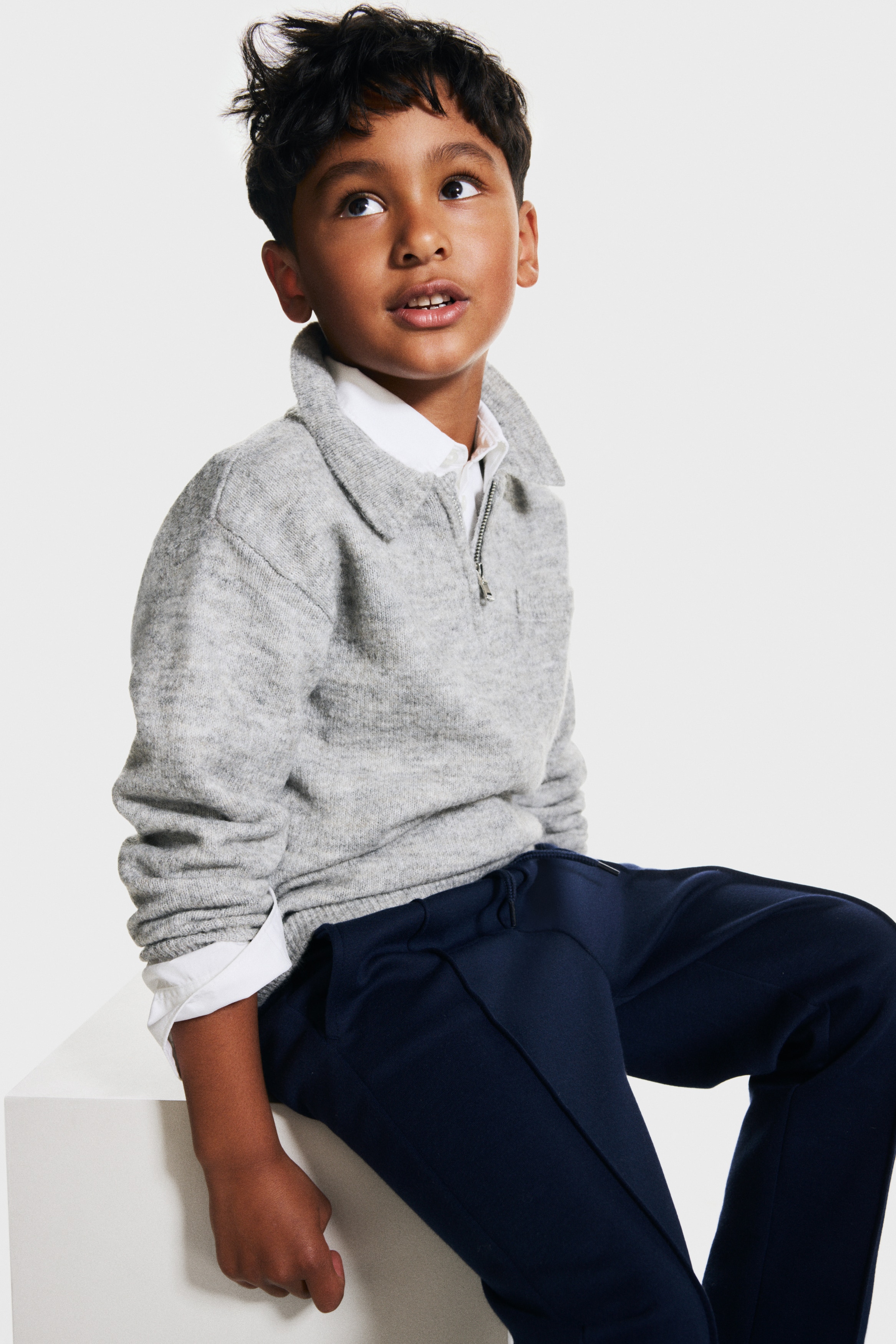 ピンタックジョガーパンツ - ダークブルー - Kids | H&M JP