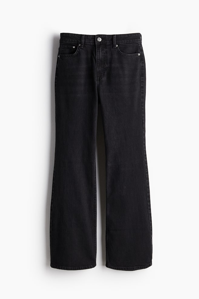 Petite Fit Bootcut High Jeans - Siyah/Açık kot mavisi - 1