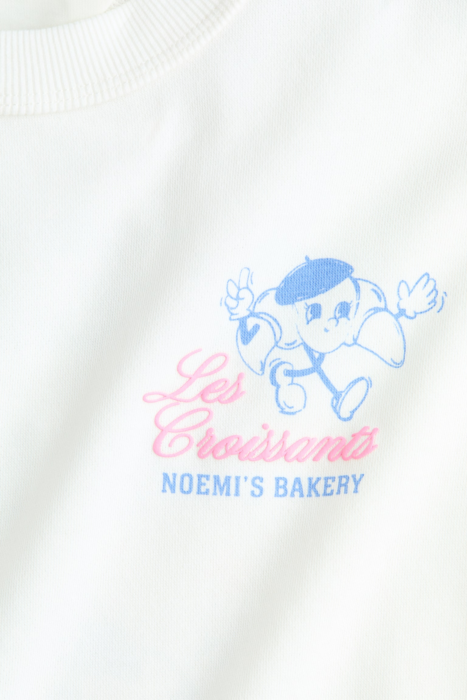 Playera en french terry con diseño - Blanco/Noemi's Bakery - 3