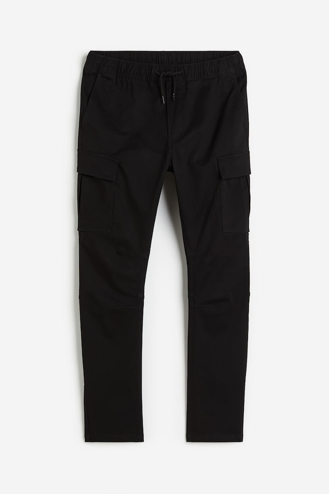 Pantalon cargo Skinny Fit - Noir/Vert kaki foncé - 2