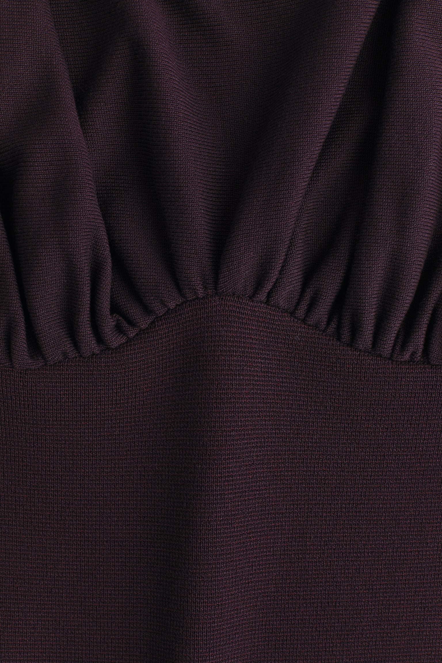 Gathered turtleneck dress - Plum purple/Black - 3